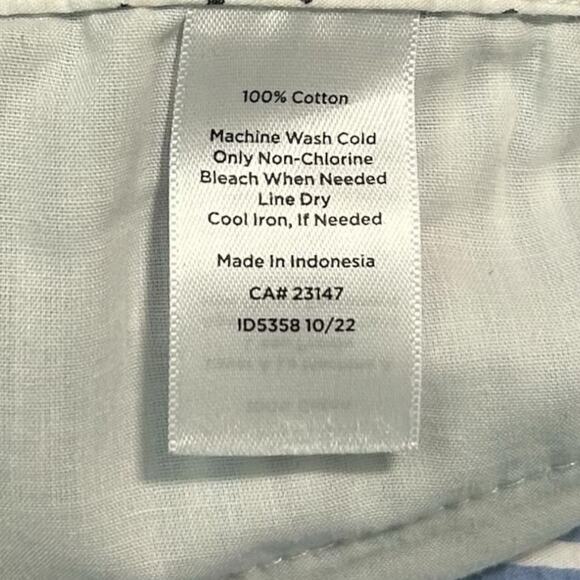 Talbots Blue White Striped Seersucker Nautical The Perfect Crop Cropped Pants 12 - Picture 7 of 11